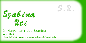 szabina uti business card